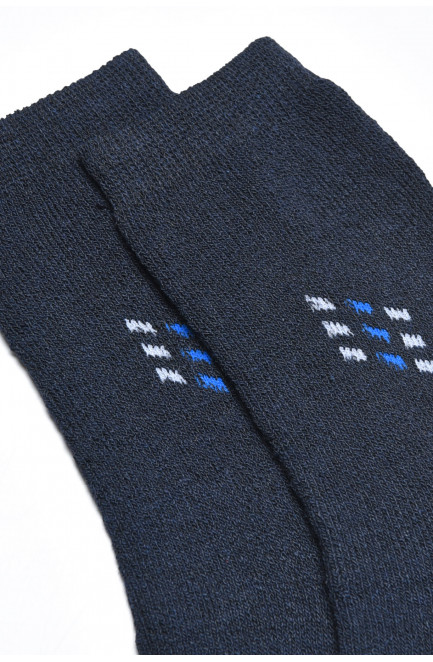 Шкарпетки чоловічі махрові синього кольору розмір 42-48 171291L