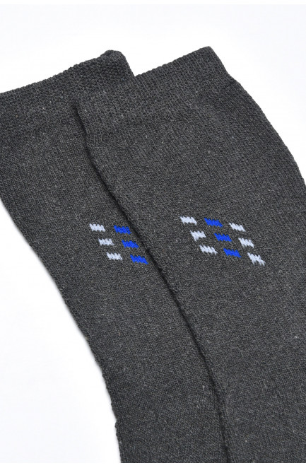 Шкарпетки чоловічі махрові темно-сірого кольору розмір 42-48 171292L