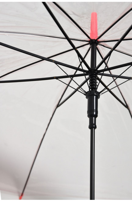 Зонт детский полуавтомат трость розового цвета 171299L