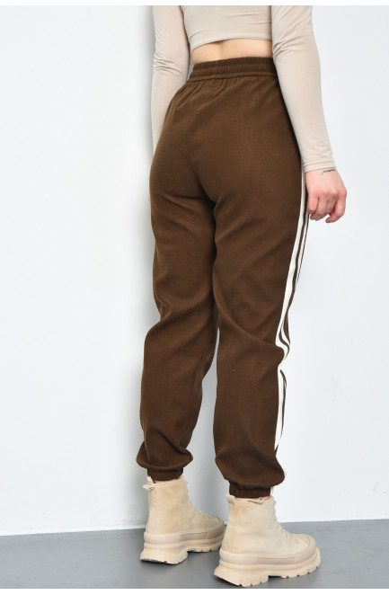 Спортивні штани жіночі коричневого кольору 171321L