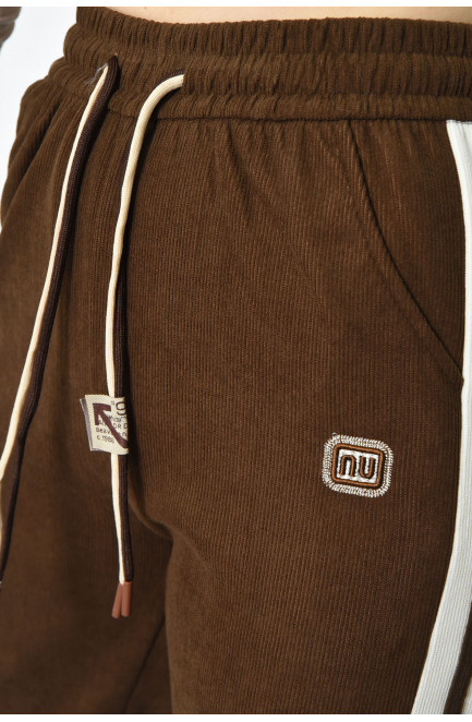 Спортивые штаны женские коричневого цвета 171321L