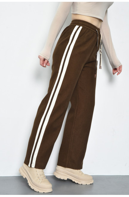 Спортивые штаны женские коричневого цвета 171324L