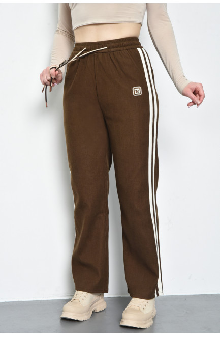 Спортивні штани жіночі коричневого кольору 171324L