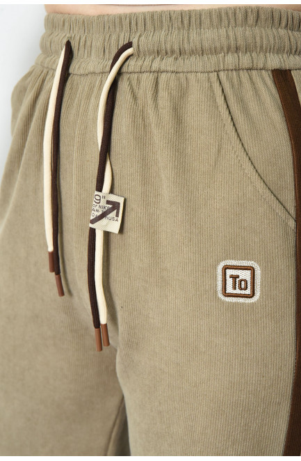 Спортивые штаны женские бежевого цвета 171325L