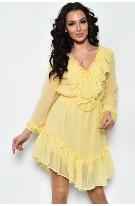 Сукня жіноча шифонова жовтого кольору 171526L