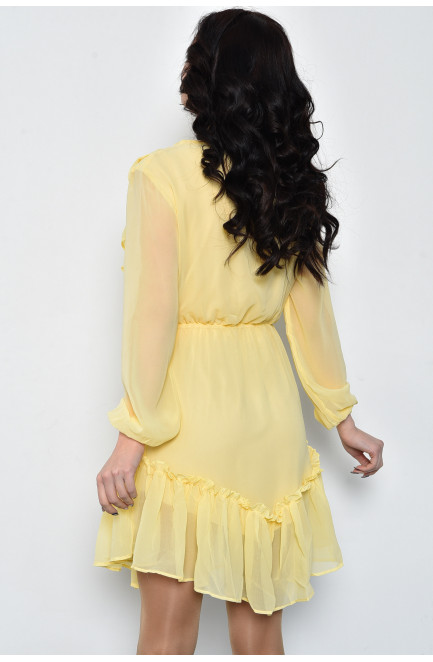 Платье женское шифоновое желтого цвета 171526L