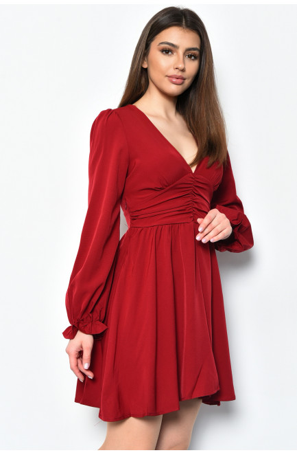 Платье женское шифоновое красного цвета 171595L
