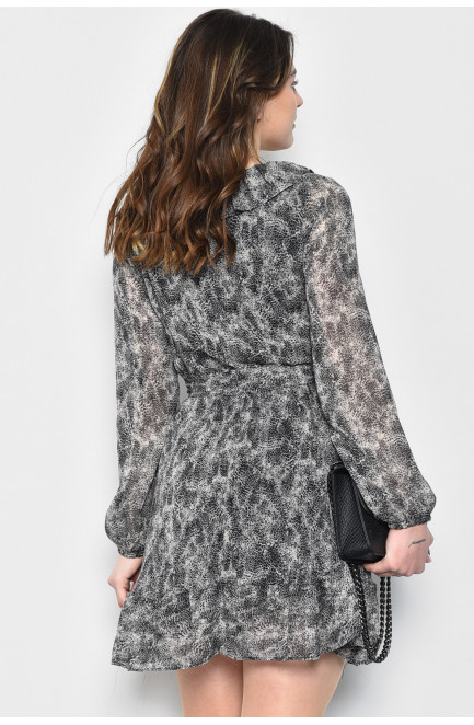 Платье женское шифоновое серого цвета 171687L