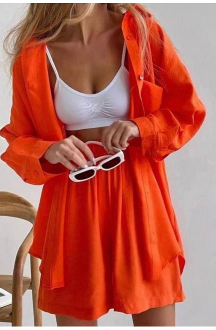 Костюм жіночий помаранчевого кольору 171840L