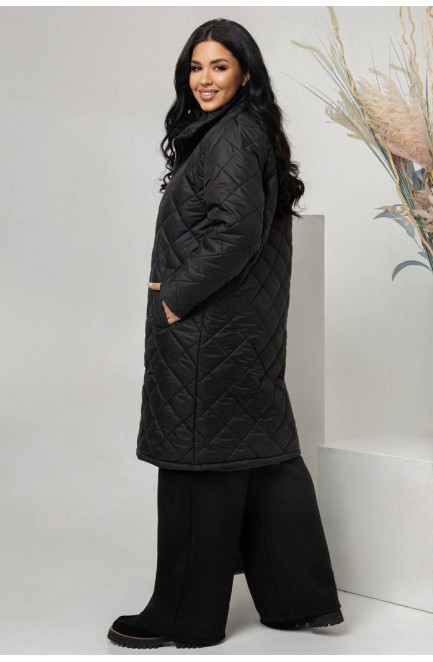 Куртка женская черного цвета  Батал 171876L
