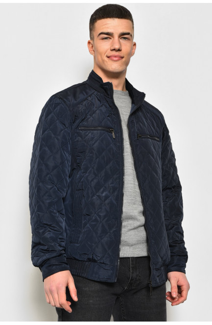 Куртка мужская демисезонная темно-синего цвета 171927L