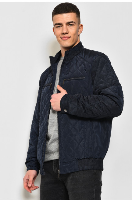 Куртка мужская демисезонная темно-синего цвета 171927L
