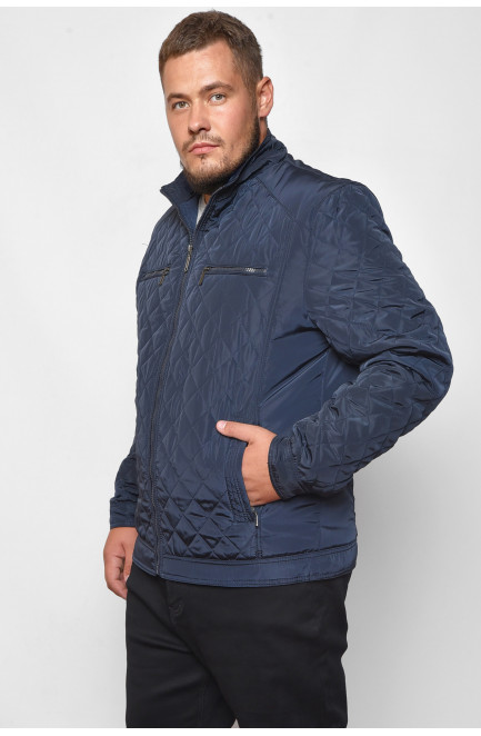 Куртка мужская демисезонная темно-синего цвета 172012L