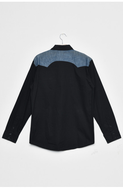 Рубашка мужская полубатальная черного цвета 172048L