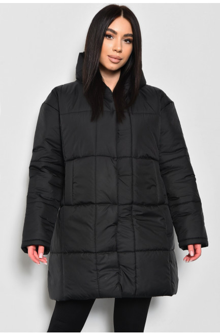 Куртка жіноча демісезонна чорного кольору 172225L