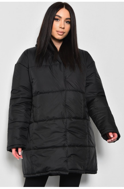 Куртка жіноча демісезонна чорного кольору 172227L