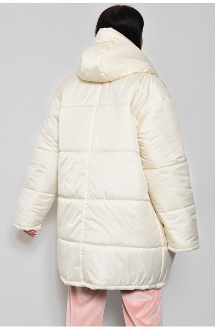 Куртка женская демисезонная молочного цвета 172228L