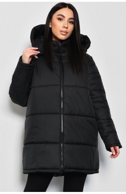 Куртка жіноча демісезонна чорного кольору 172325L
