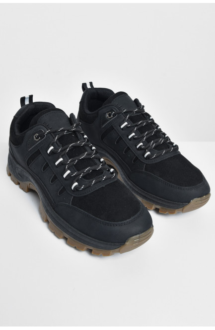 Ботинки мужские черного цвета на шнуровке 172344L