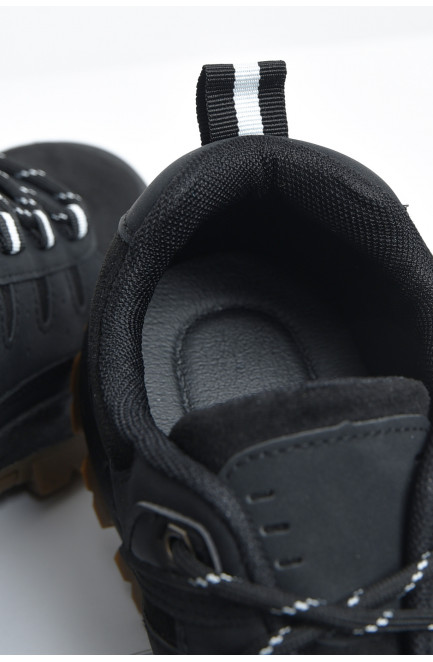 Черевики чоловічі чорного кольору на шнурівці 172344L