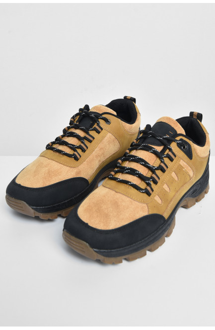 Ботинки мужские горчичного цвета на шнуровке 172345L