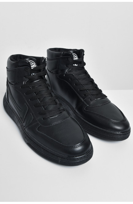 Кроссовки мужские черного цвета на шнуровке 172356L