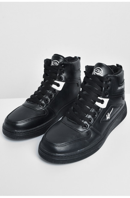 Кросівки чоловічі чорного кольору на шнурівці 172358L