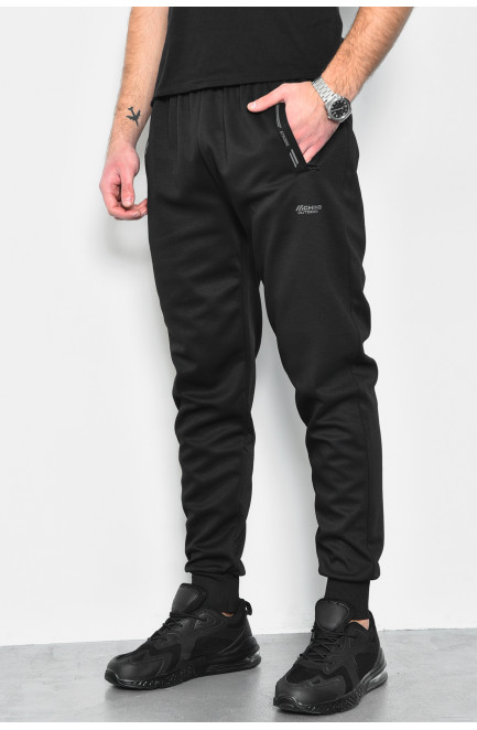 Спортивні штани чоловічі чорного кольору 172419L