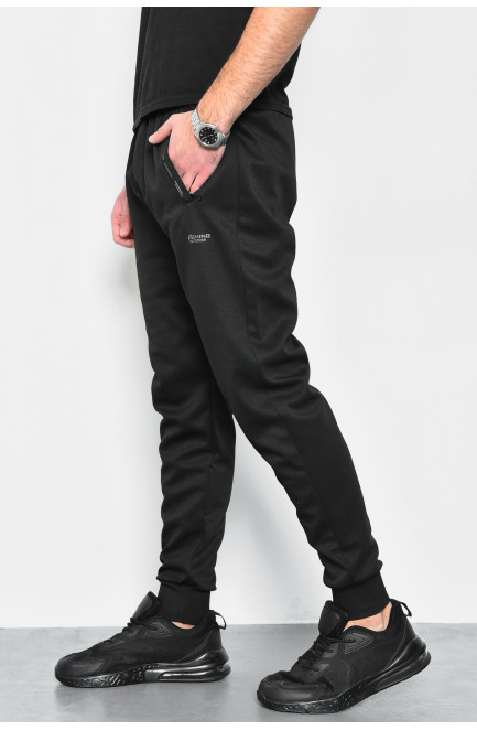 Спортивні штани чоловічі чорного кольору 172419L
