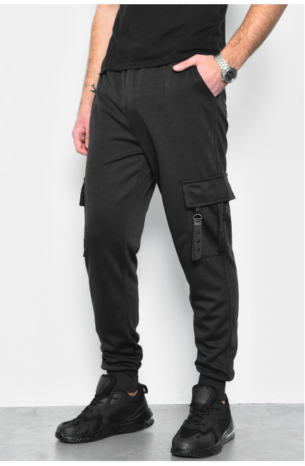 Спортивные штаны мужские черного цвета 172429L