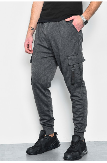 Спортивні штани чоловічі темно-сірого кольору 172432L