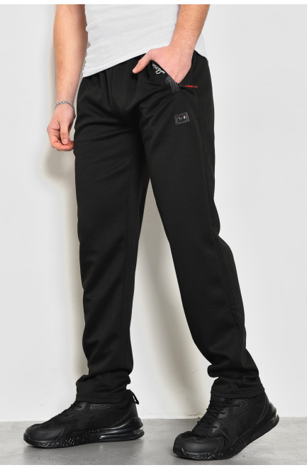 Спортивні штани чоловічі чорного кольору 172578L