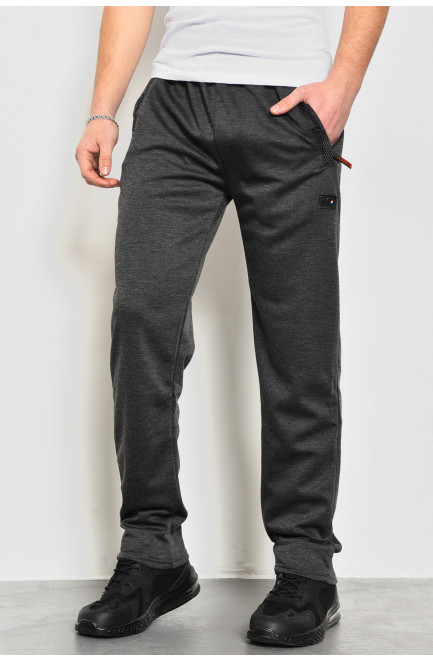 Спортивні штани чоловічі темно-сірого кольору 172582L