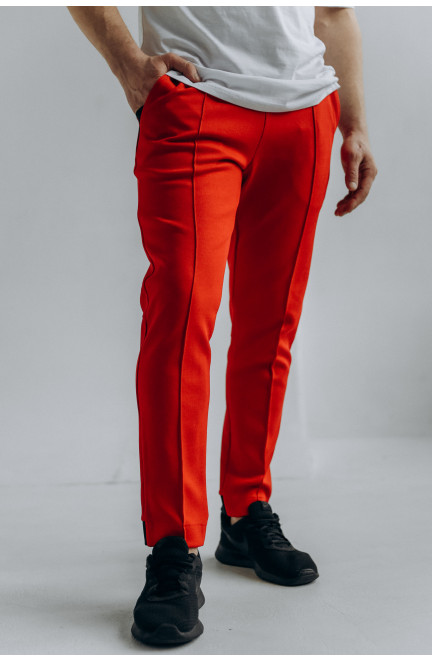 Спортивные штаны мужские красного цвета 172681L