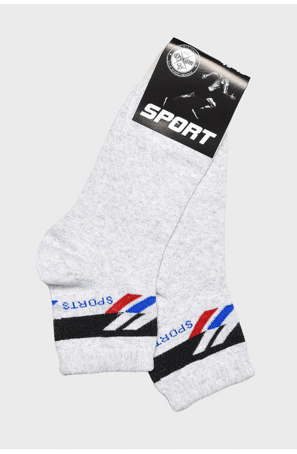 Шкарпетки чоловічі спортивні світло-сірого кольору розмір 41-45 172727L