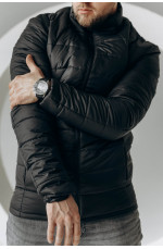 Куртка мужская демисезонная черного цвета 172741L