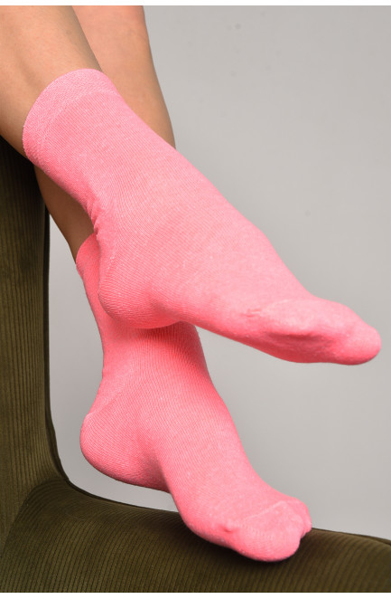 Шкарпетки жіночі демісезонні рожевого кольору розмір 35-41 172786L