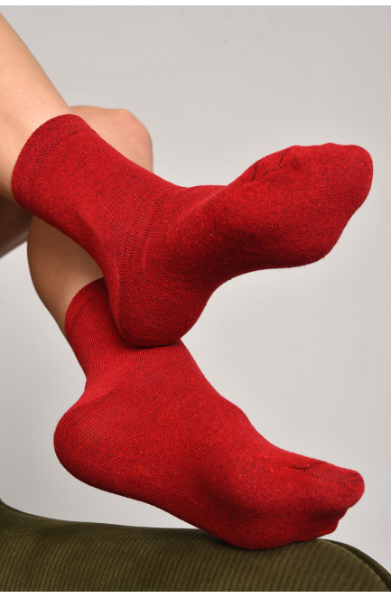 Носки женские демисезонные бордового цвета размер 35-41 172787L