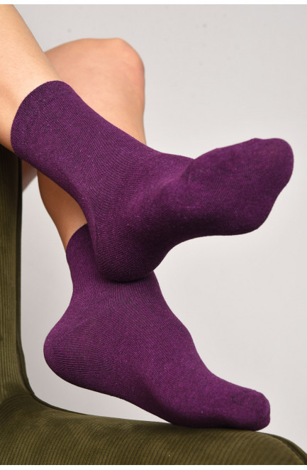 Носки женские демисезонные фиолетового цвета размер 35-41 172791L