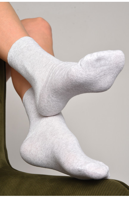 Шкарпетки жіночі демісезонні світло-сірого кольору розмір 35-41 172806L