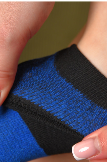Шкарпетки жіночі демісезонні чорно-синього кольору розмір 36-40 172848L