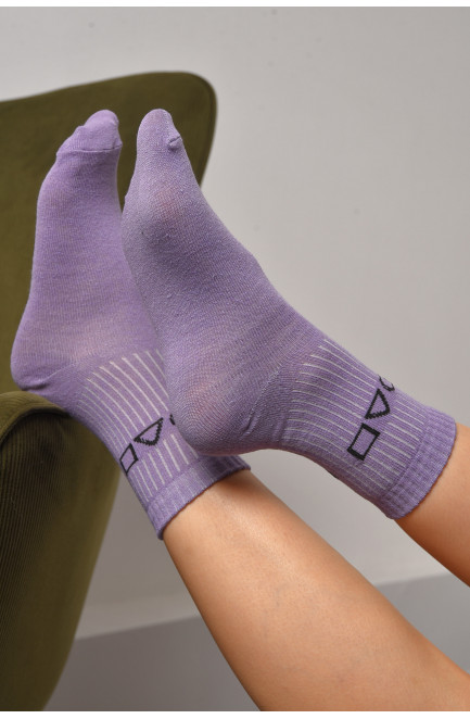 Носки женские демисезонные фиолетового цвета размер 36-40 172853L