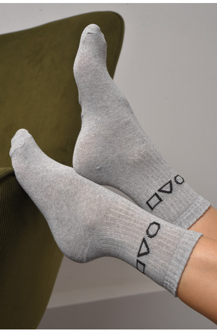 Шкарпетки жіночі демісезонні сірого кольору розмір 36-40 172854L