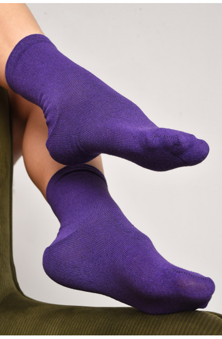 Шкарпетки жіночі демісезонні фіолетового кольору розмір 36-40 172861L