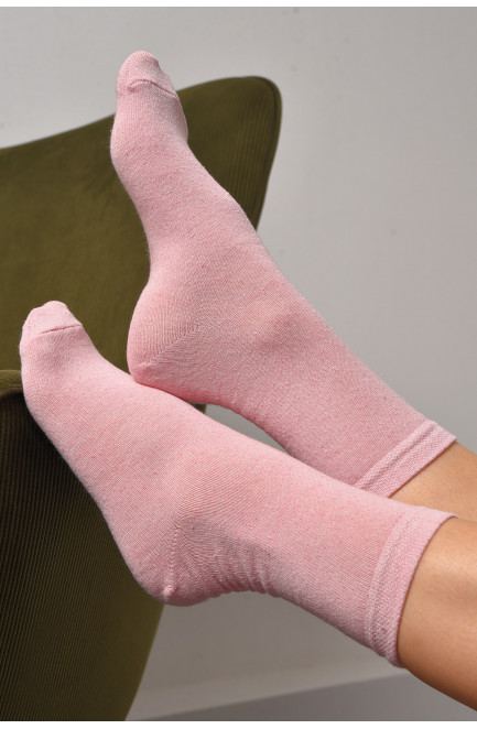 Шкарпетки жіночі демісезонні рожевого кольору розмір 36-40 172864L