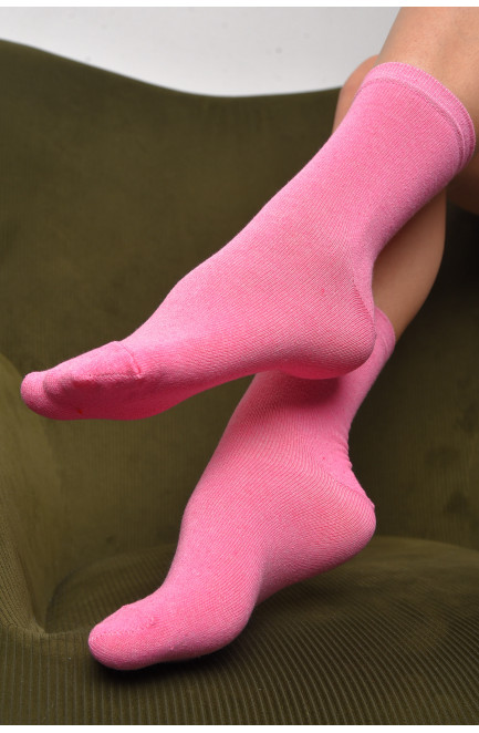 Шкарпетки жіночі демісезонні рожевого кольору розмір 36-40 172866L