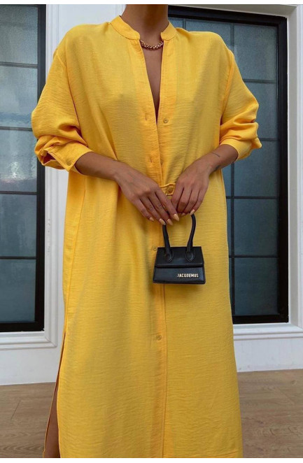 Сукня жіноча однотонна жовтого кольору 172876L