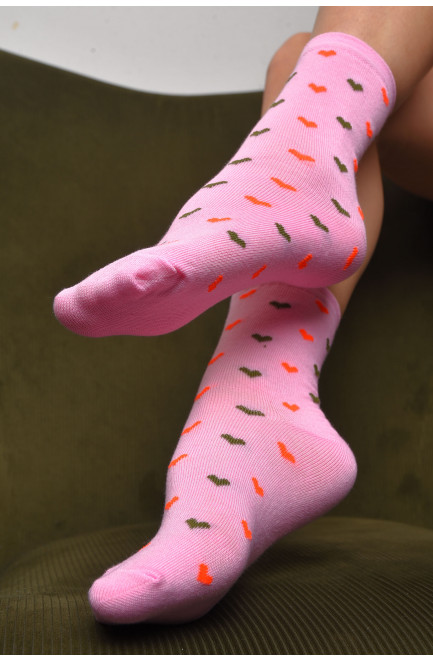 Шкарпетки жіночі демісезонні рожевого кольору розмір 36-40 172884L