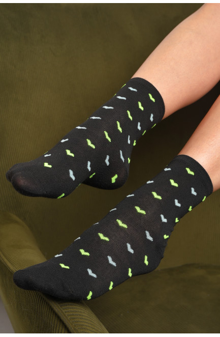 Шкарпетки жіночі демісезонні чорного кольору розмір 36-40 172891L