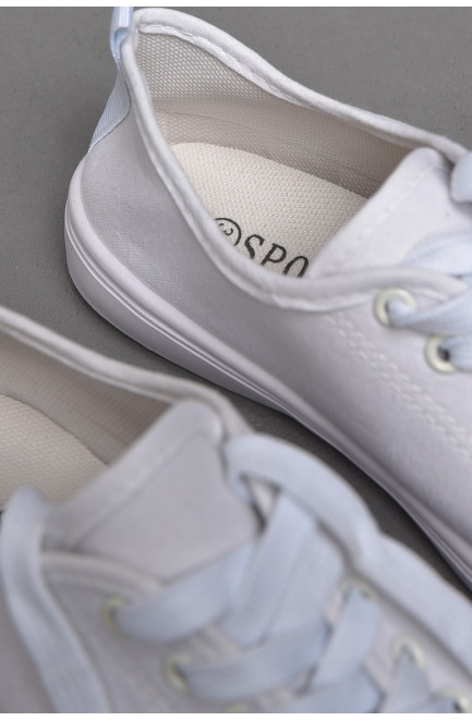 Мокасини жіночі білого кольору на шнурівці 172954L